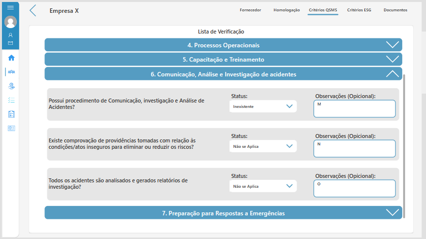 Checklist QSMS