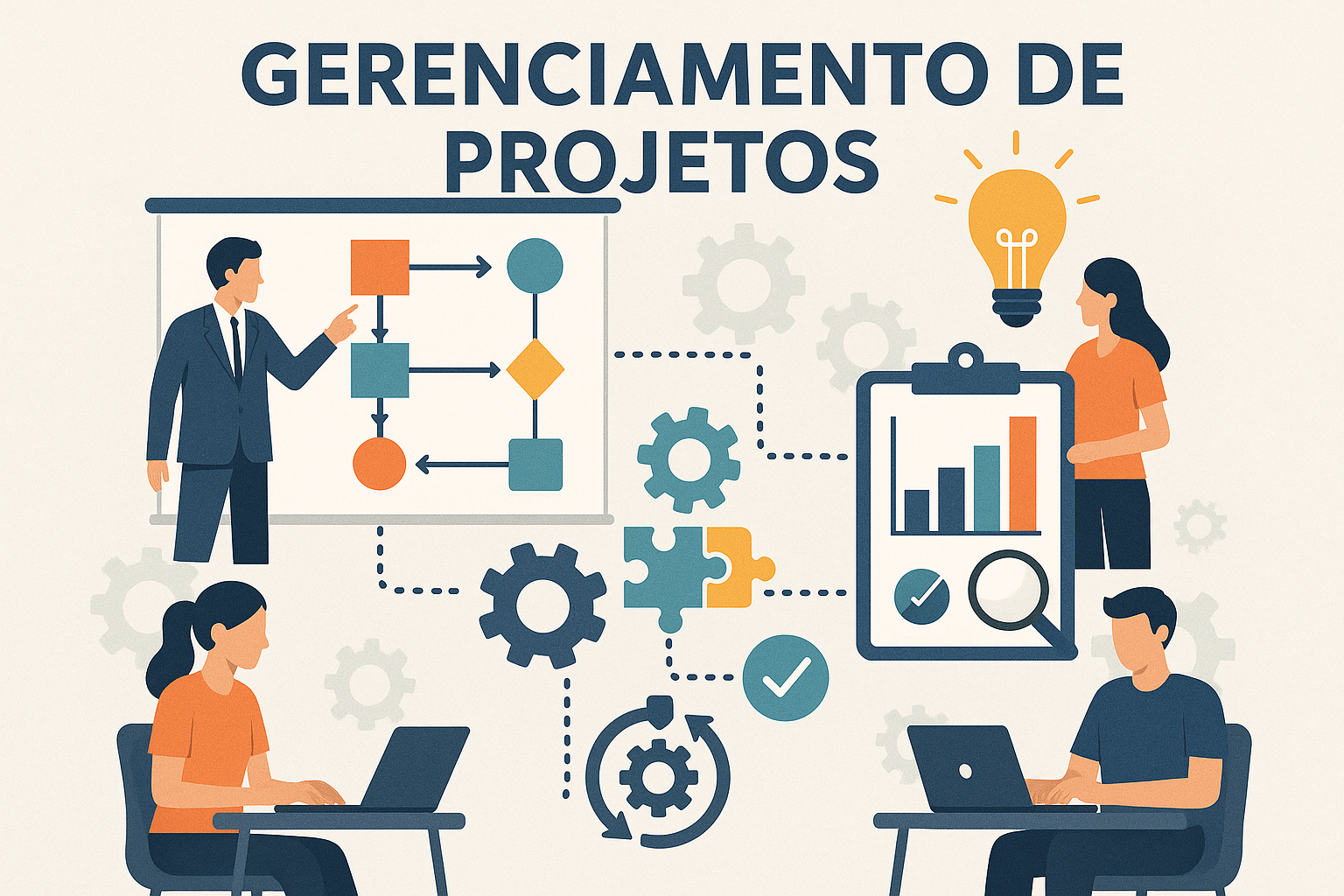 Ilustração de gerenciamento de projetos